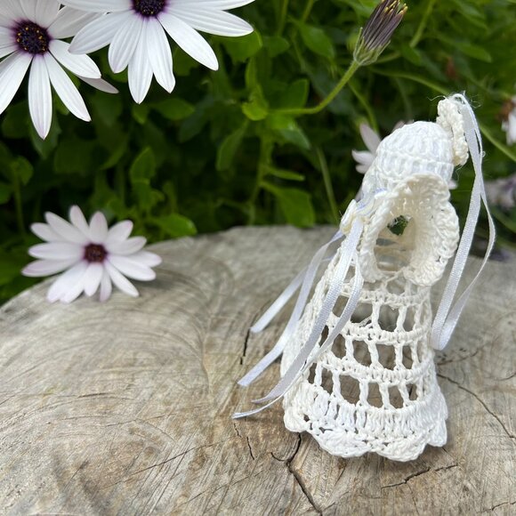 Three Vintage Crochet Angel Tree Topper - Picture 3 of 8